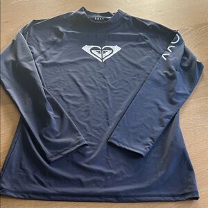 ROXY Whole Hearted Long Sleeve Rashguard, Color is Mood Indigo,Size XL, NWT